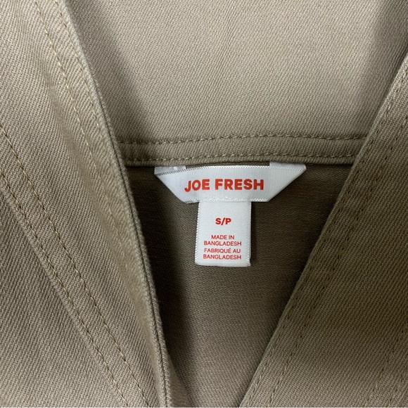 Joe Fresh‎ Tan Safari Cargo Sleeveless Wrap Dress Size Small - Picture 2 of 8